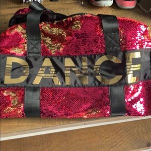 Justice reverse sequin “Dance” duffel bag